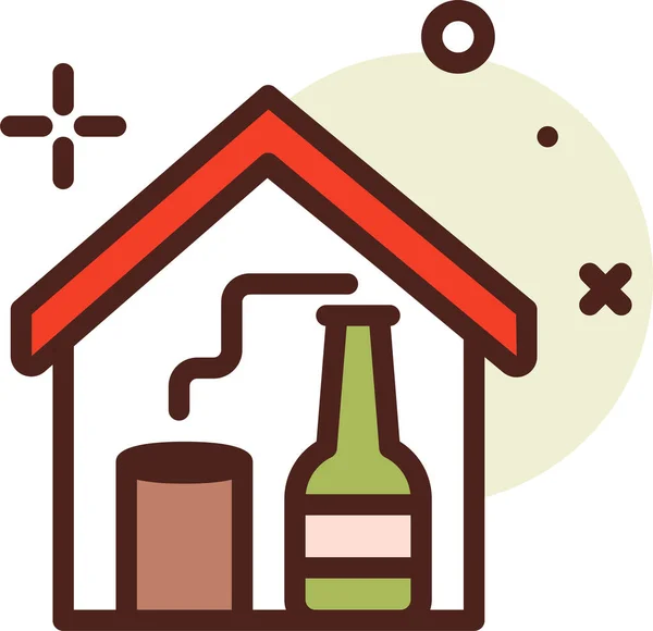 House Web Icon Simple Design — Stock Vector