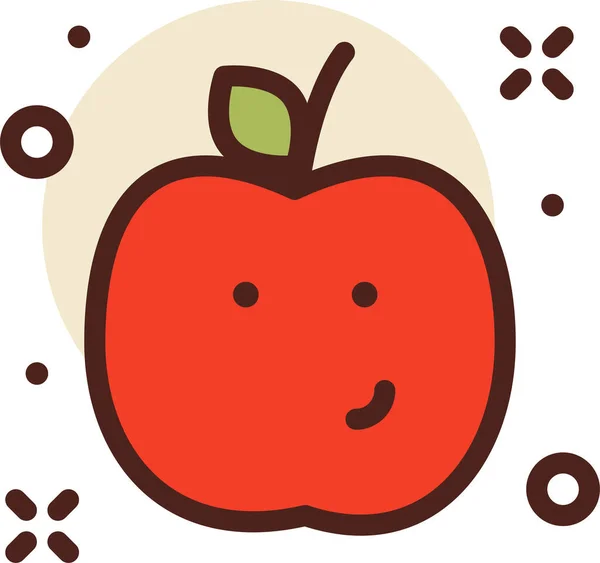 Apfel Web Symbol Einfache Illustration — Stockvektor