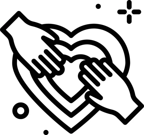 Corazón Icono Web Ilustración Simple — Vector de stock