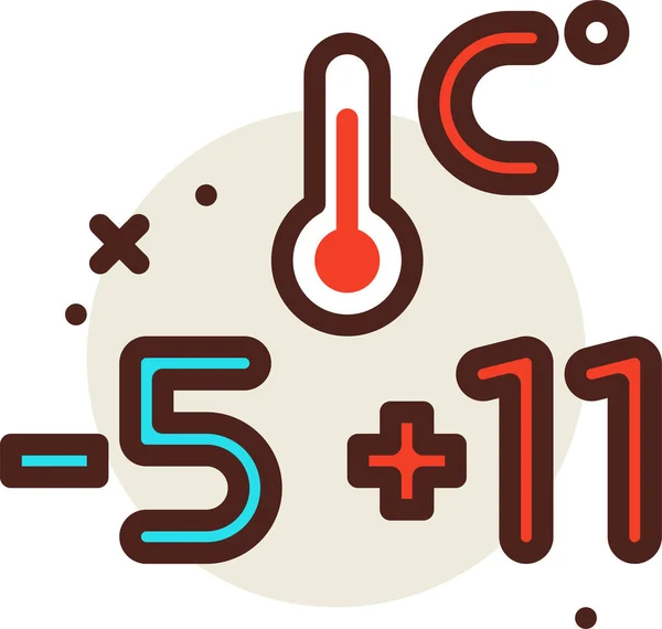 黄道带标志温度的温度计 — 图库矢量图片