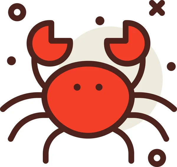 Krab Web Icoon Eenvoudige Illustratie — Stockvector