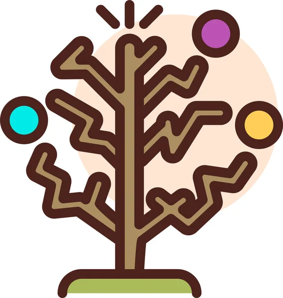 Tree Web Icon Simple Vector Illustration — Stock Vector