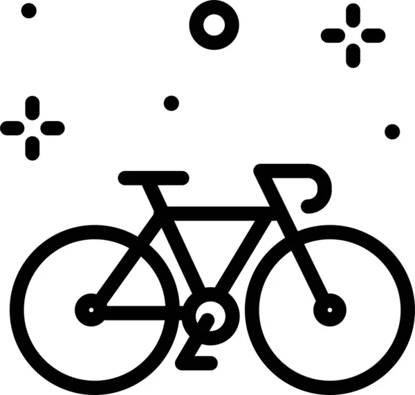 Bisiklet Simgesi Basit Vektör Illüstrasyonu — Stok Vektör