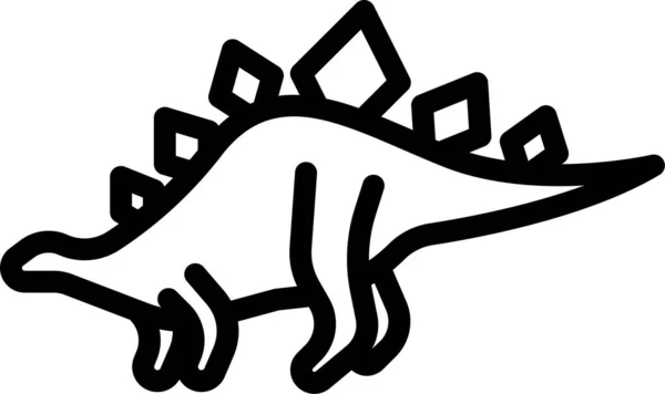 Dinosaure Icône Web Illustration Simple — Image vectorielle
