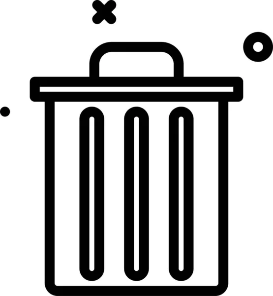 Trash Bin Simple Design — Stock Vector