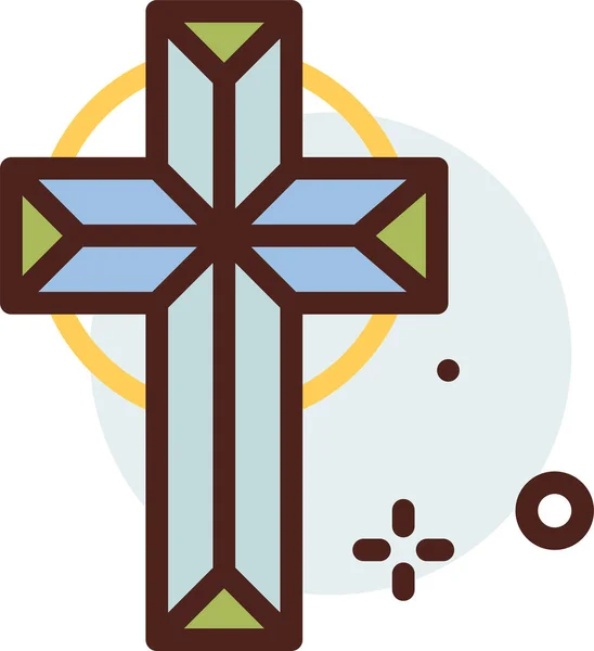 Chrześcijańska Ikona Internetowa Prosty Wektor Ilustracji — Wektor stockowy