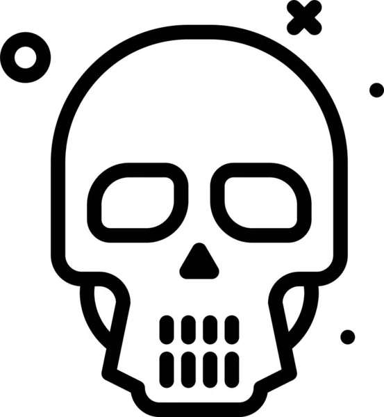 Totenkopf Web Ikone Einfaches Design — Stockvektor