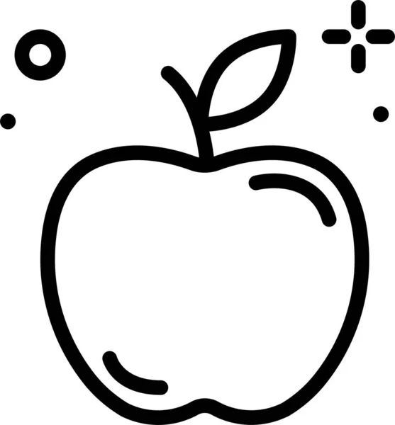 Apfel Web Symbol Einfache Illustration — Stockvektor