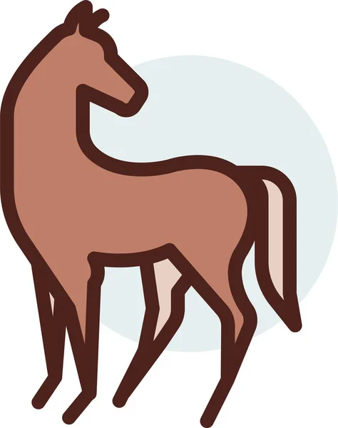 Pferd Web Symbol Einfache Illustration — Stockvektor