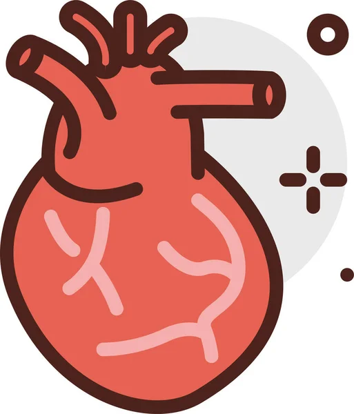 Εικονίδιο Ιστού Καρδιάς Απλή Διανυσματική Απεικόνιση — Διανυσματικό Αρχείο