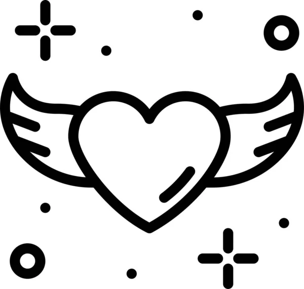 Corazón Icono Web Ilustración Vector Simple — Archivo Imágenes Vectoriales