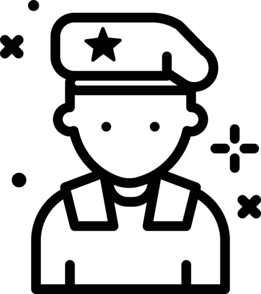 Polizei Web Symbol Einfache Illustration — Stockvektor