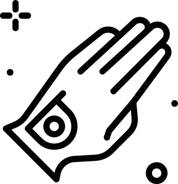 Mano Icono Web Ilustración Simple — Vector de stock