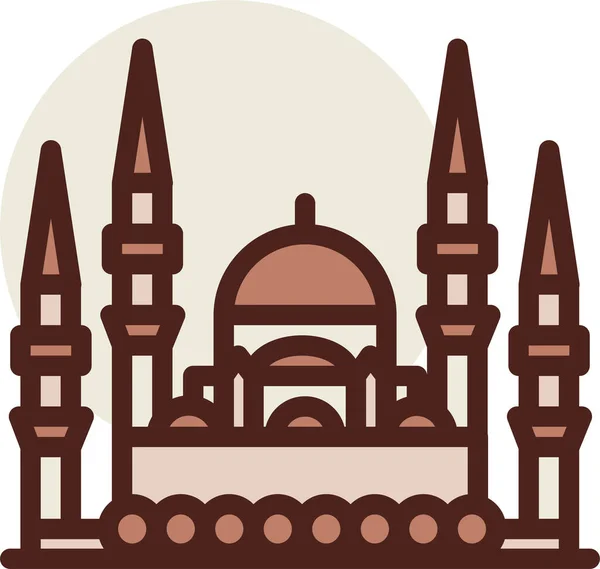 Moschee Web Symbol Einfache Illustration — Stockvektor