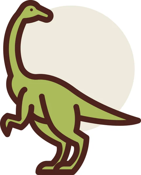 Dinosaur Web Icon Simple Illustration — Stock Vector