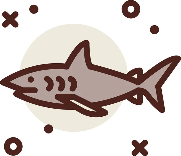 Fish Web Icon Simple Illustration — Stock Vector