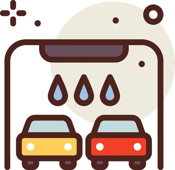 Εικονίδιο Πλυντηρίου Αυτοκινήτων Εικονογράφηση Περιγράμματος Διανυσματικών Εικονιδίων Σταγόνας Νερού Για — Διανυσματικό Αρχείο