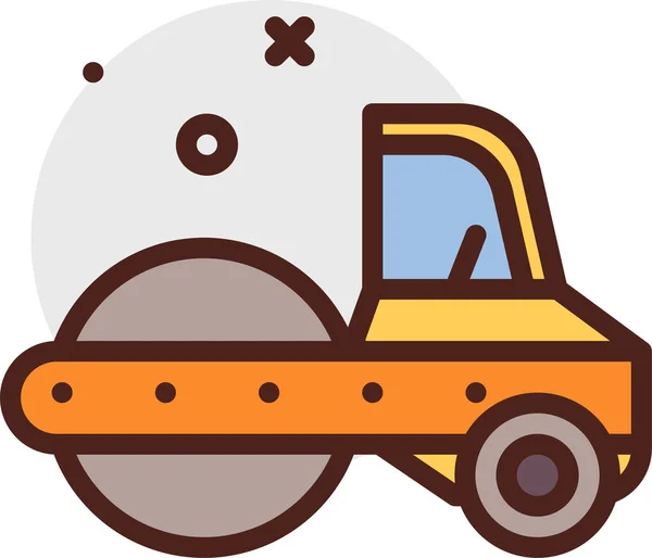 Traktor Webová Ikona Jednoduchá Ilustrace — Stockový vektor