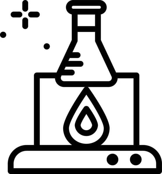 Biologie Chemie Ikona Vektorové Ilustrace Izolované Bílém Pozadí — Stockový vektor