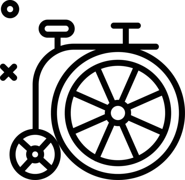 Bicicleta Icono Web Ilustración Simple — Archivo Imágenes Vectoriales