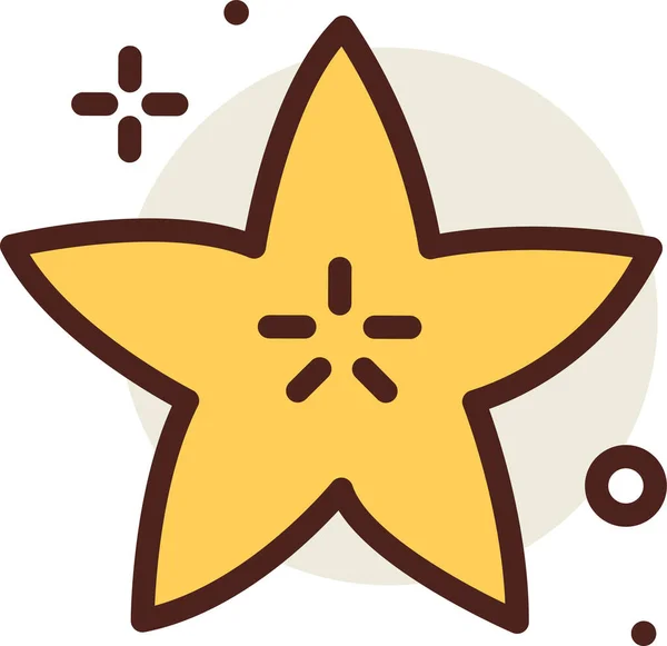 Hvězdice Webová Ikona Jednoduchá Ilustrace — Stockový vektor