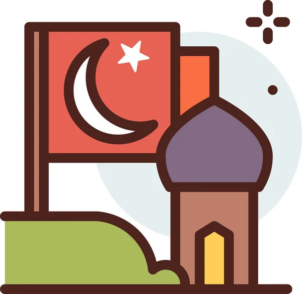 Islam Web Ikone Einfache Vektorillustration — Stockvektor