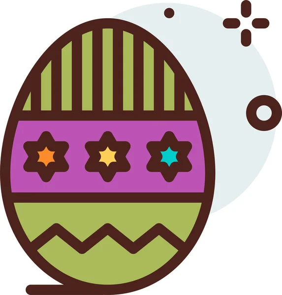 Easter Egg Simple Design — Stock Vector