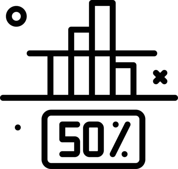 Estadística Analizar Icono Ilustración Vectorial Aislado Sobre Fondo Blanco — Archivo Imágenes Vectoriales