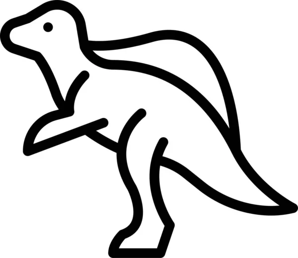 Dinosaure Icône Web Illustration Simple — Image vectorielle