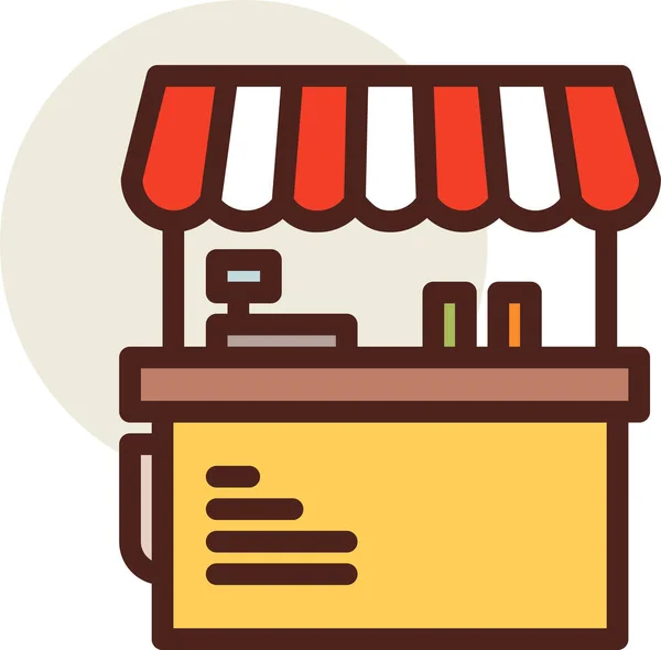 Winkel Web Icoon Eenvoudige Illustratie — Stockvector