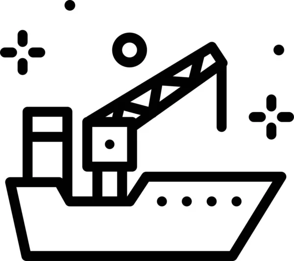 Gemi Web Simgesi Basit Vektör Illüstrasyonu — Stok Vektör