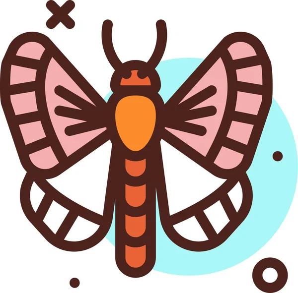 Motýlí Webová Ikona Jednoduchá Vektorová Ilustrace — Stockový vektor