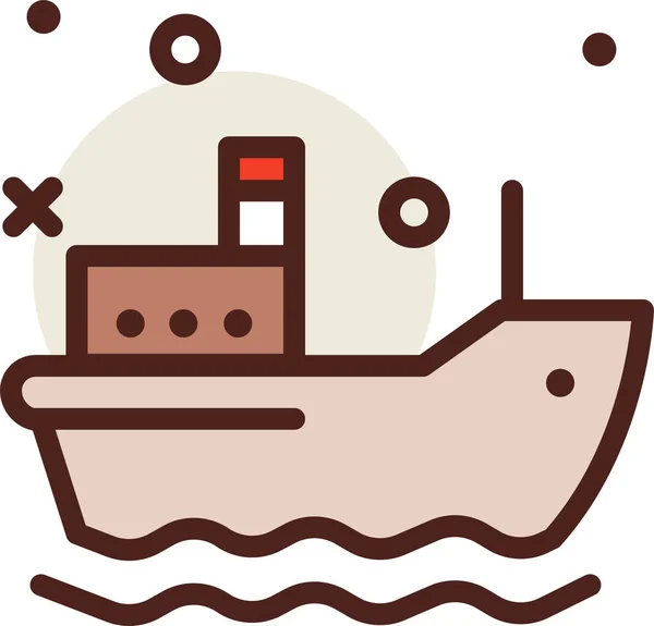 Schip Web Icoon Eenvoudige Illustratie — Stockvector