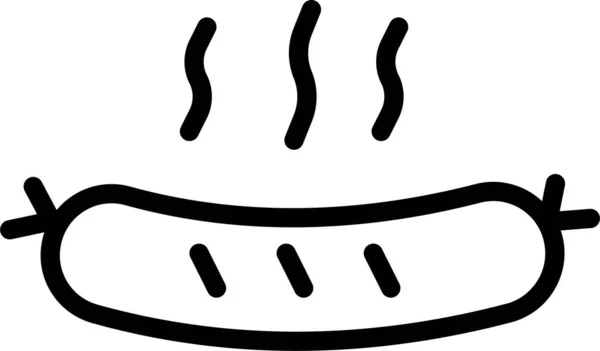 Une Icône Cuisine Hot Dog — Image vectorielle