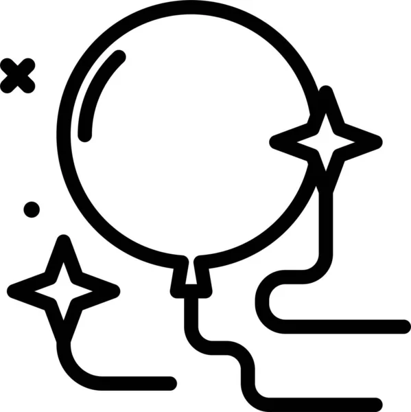 Ikona Balon Web Prosta Ilustracja — Wektor stockowy