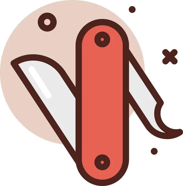 Cuchillo Icono Web Ilustración Simple — Vector de stock