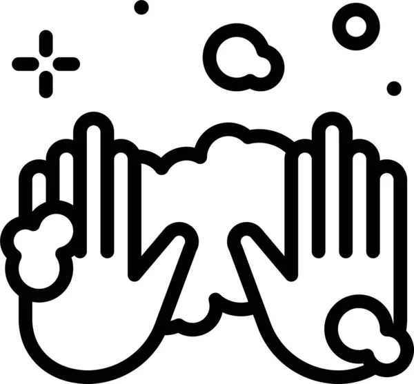 Mano Icono Web Ilustración Simple — Vector de stock