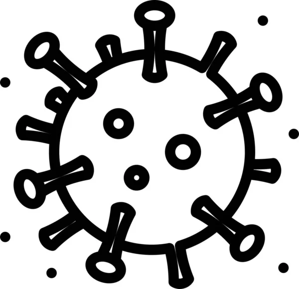 Virus Icono Web Ilustración Simple — Archivo Imágenes Vectoriales