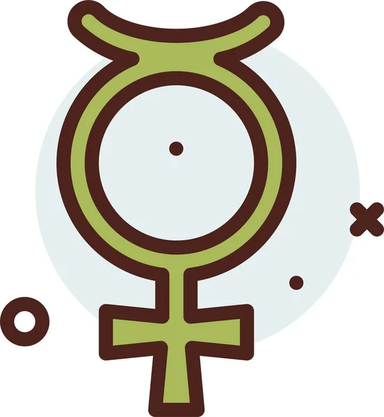 Weiblich Web Symbol Einfache Illustration — Stockvektor