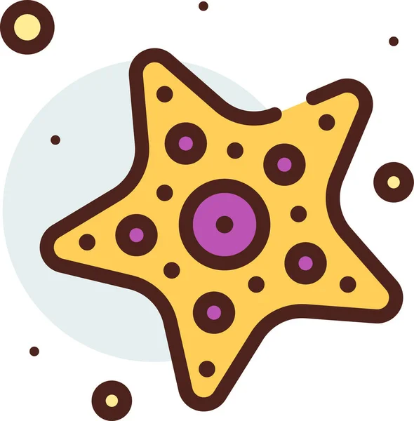 Starfish Web Icon Simple Illustration — Stock Vector