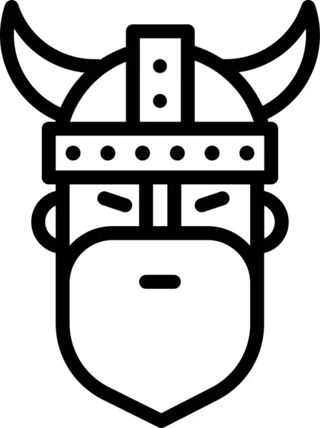 Vikingo Icono Web Ilustración Simple — Vector de stock