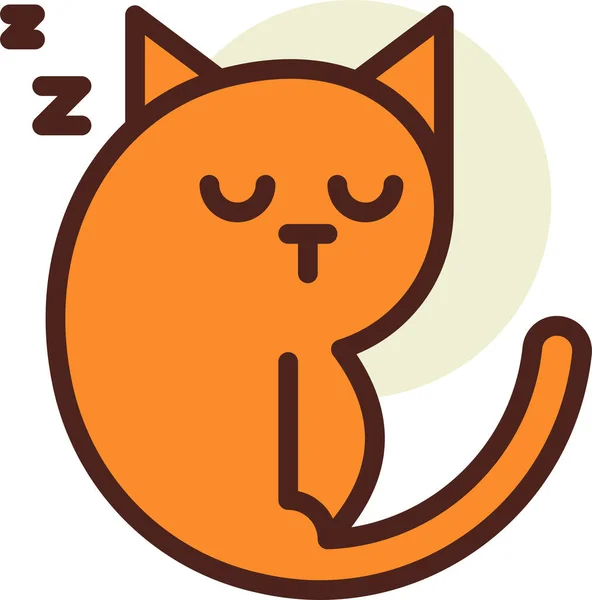 Cat Web Icon Simple Illustration — Stock Vector