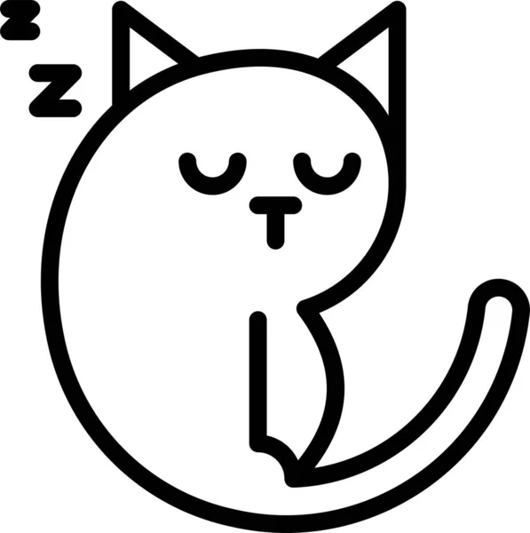 Kedi. Web simgesi basit illüstrasyon