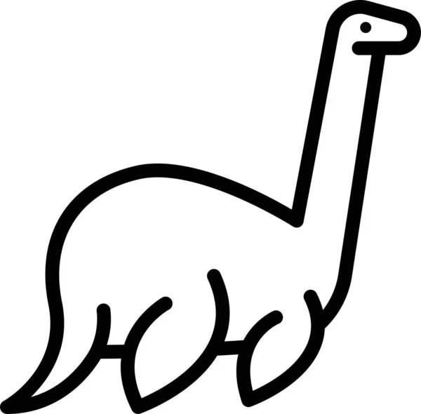 Dinossauro Ícone Web Ilustração Simples — Vetor de Stock