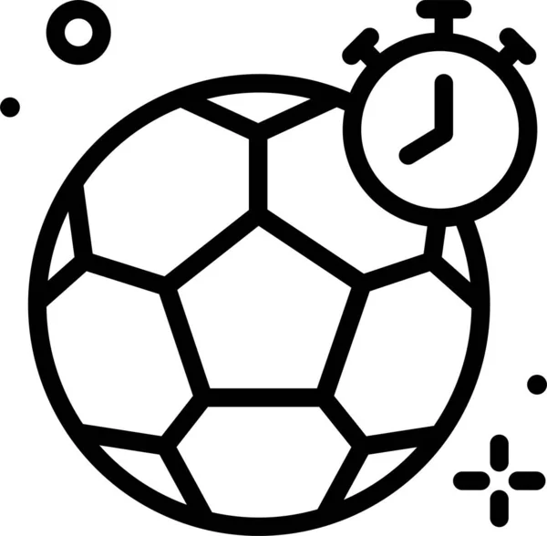 Voetbal Web Icoon Eenvoudige Illustratie — Stockvector