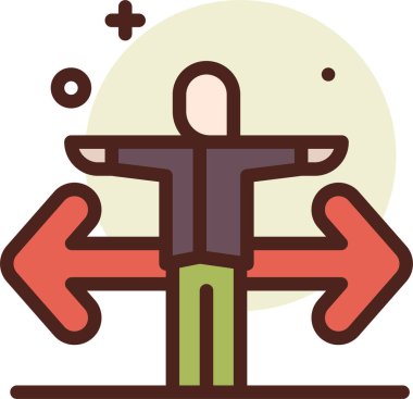 Bir çapraz simgenin vektör illüstrasyonu