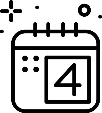 Takvim. Web simgesi basit illüstrasyon