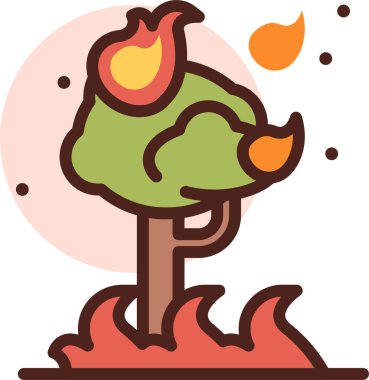 ağaç web simgesi, basit vektör illüstrasyonu 