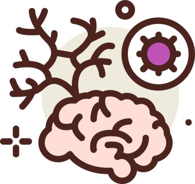 Virüs ya da hata web simgesi, basit vektör illüstrasyonu