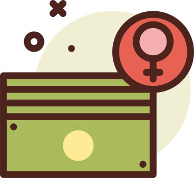 para ve finansal web simgesi, basit vektör illüstrasyonu   